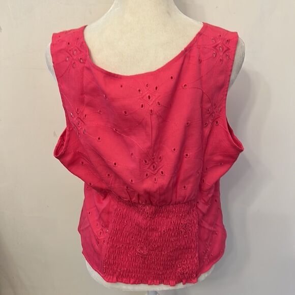 COPY - The General Good hot pink eyelet sleeveless blouse Size XL NWOT - Picture 5 of 10